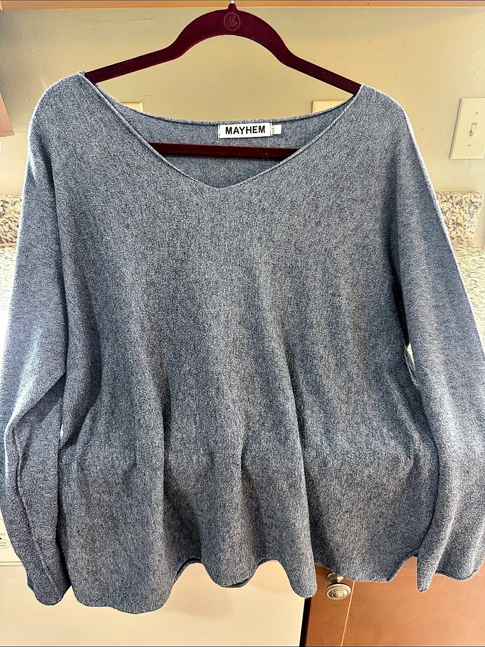 MAYHEM Gray Embellished Wing Tunic Size Small Like New